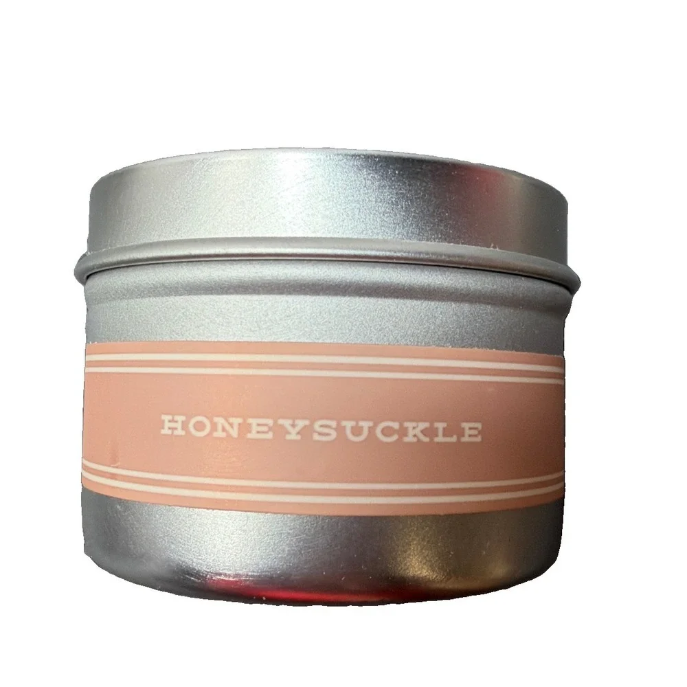 The Barr-Co Travel Candle Honeysuckle Soy Vegetable Wax Blend 2 oz TRAVEL Size